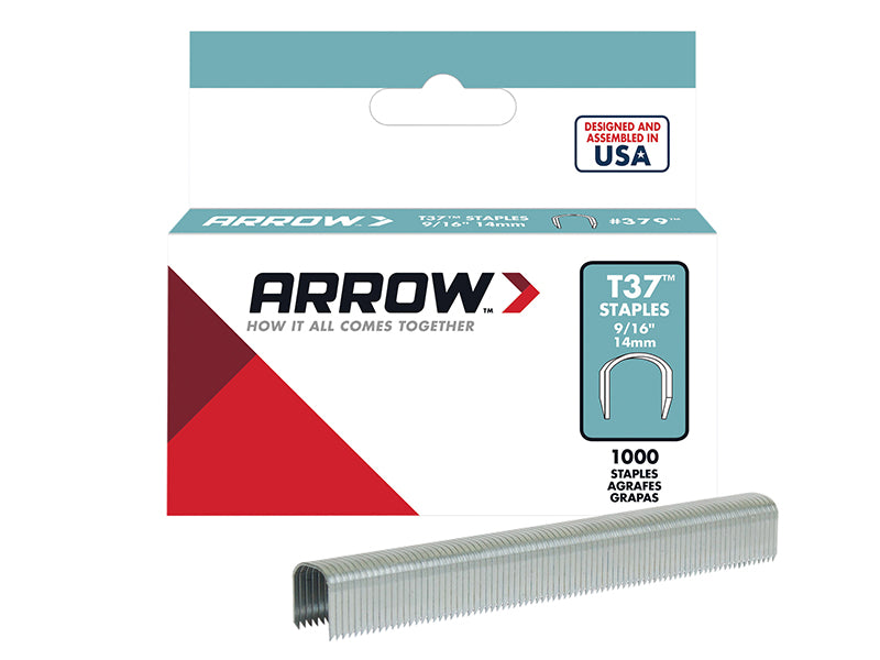 Arrow ARRT3712S T37 Staples 12mm (1/2in) (Box 1000)