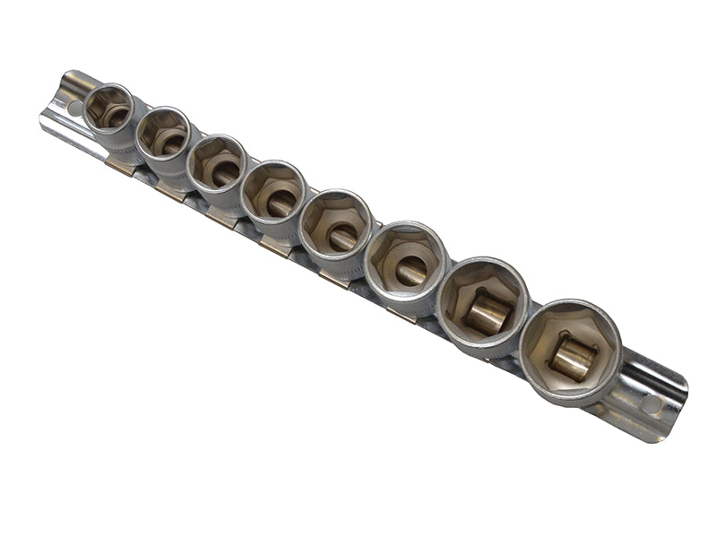 BlueSpot Tools B/S01524 3/8in Drive Socket Set on Rail, 8 Piece