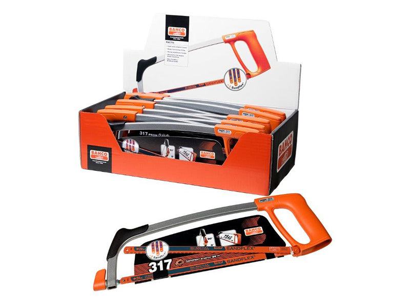 Bahco BAH31710PAV 317-10P-DISP-PROM Hacksaw Frame & Blade Display of 10