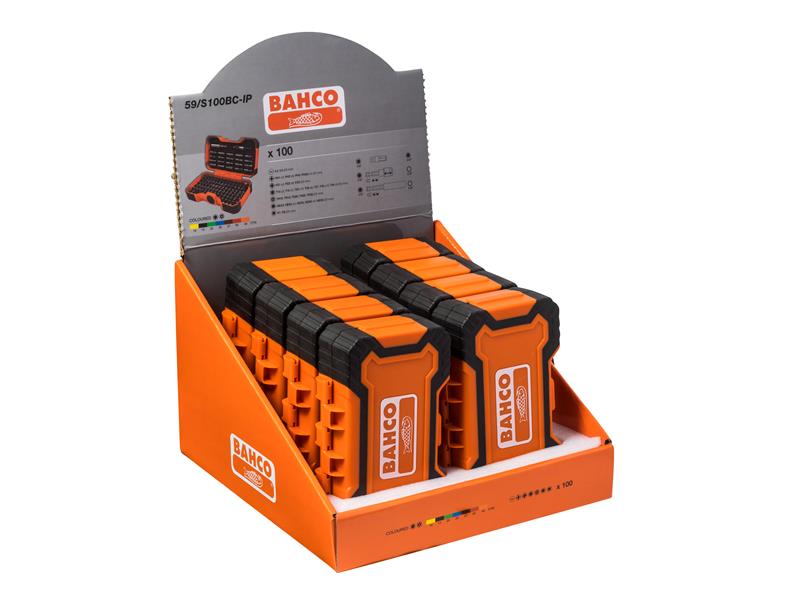 Bahco BAH59S100DP 100 Piece Colour Bit Set Display (8 x Sets)