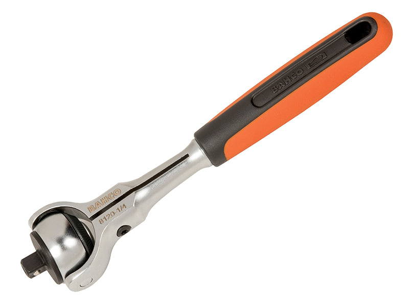 Bahco BAH812014 Swivel Head Ratchet 1/4in Drive