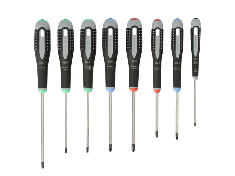 Bahco BAH9872 BE-9872 ERGO™ Screwdriver Set, 8 Piece