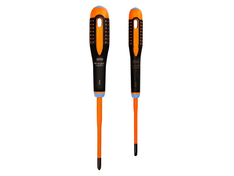 Bahco BAH9890SL BE-9890SL ERGO™ Slim VDE Insulated Screwdriver Set, 2 Piece