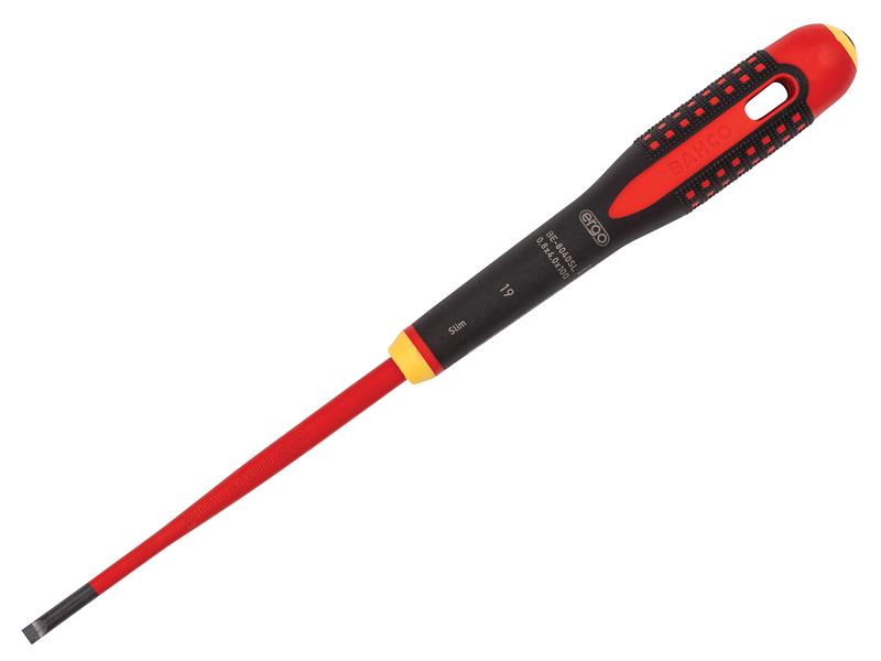 Bahco BAHBE8040SL ERGO™ Slim VDE Insulated Screwdriver, Slotted