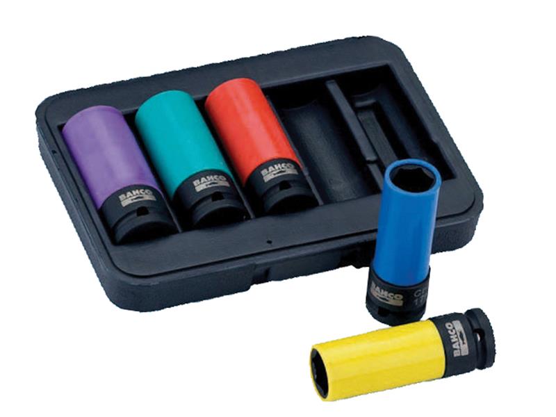 Bahco BAHBWSS12P5 BWSS12P5 1/2in Drive Impact Wheel Socket Set, 5 Piece