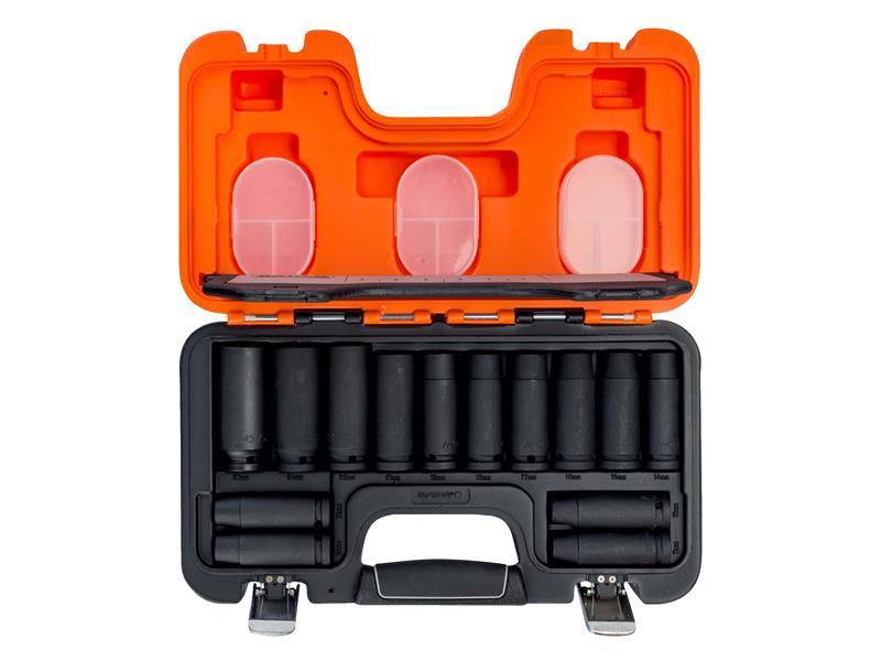 Bahco BAHDDS14 DD/S14 1/2in Drive Deep Impact Socket Set, 14 Piece
