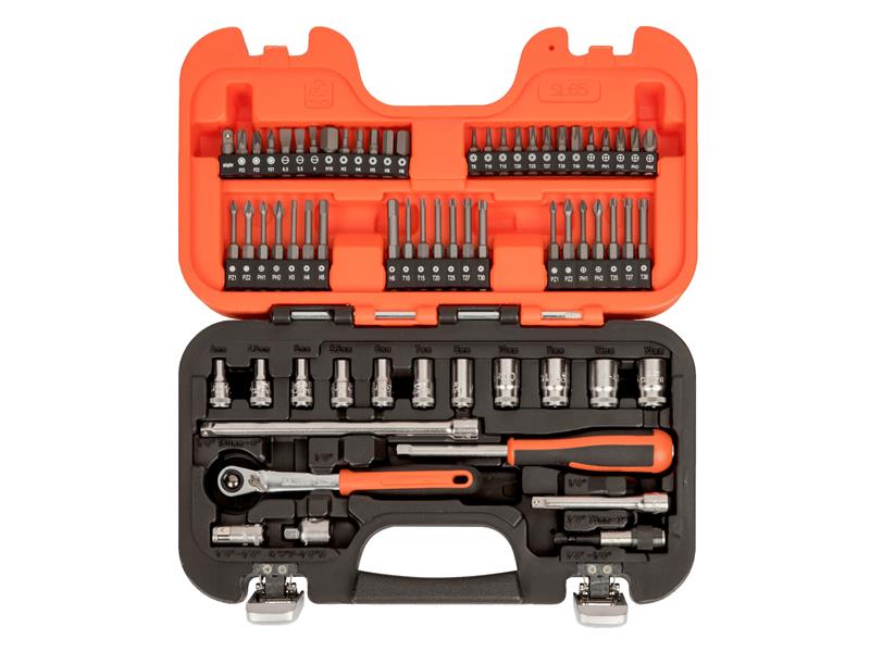 Bahco BAHSL65 SL65 1/4in Drive Slim Socket Set, 65 Piece