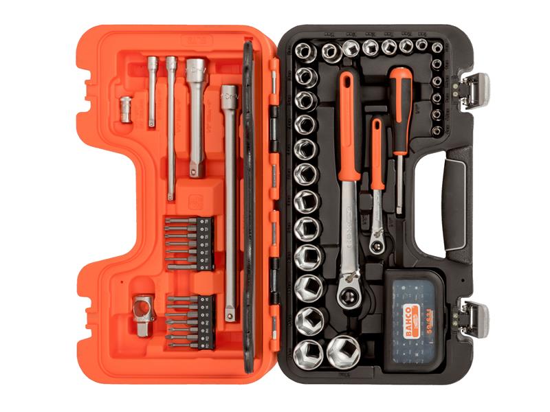 Bahco BAHSL79 SL79 1/4in & 1/2in Drive Slim Socket Set, 79 Piece