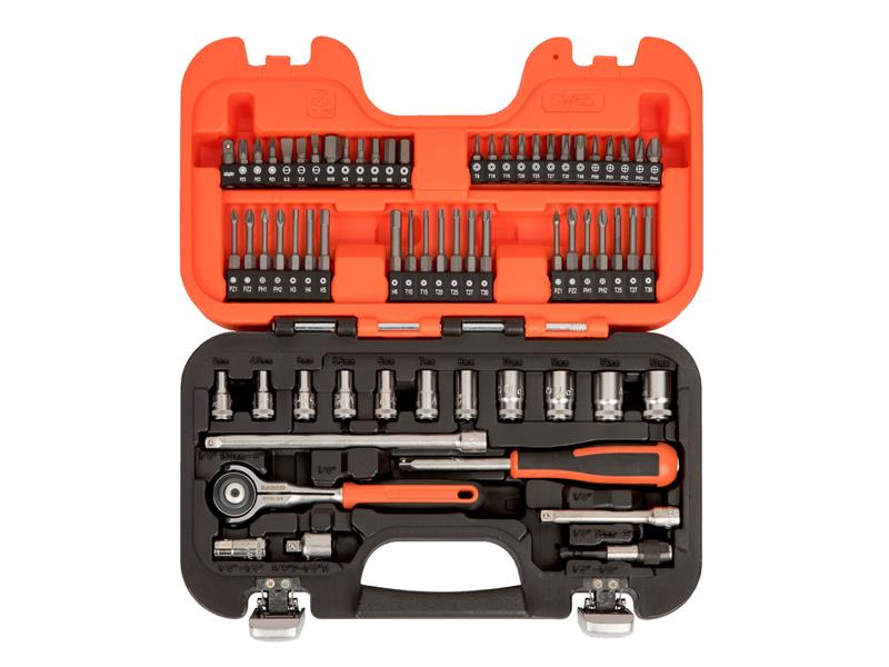 Bahco BAHSW65 SW65 1/4in Drive Swivel Socket Set, 65 Piece