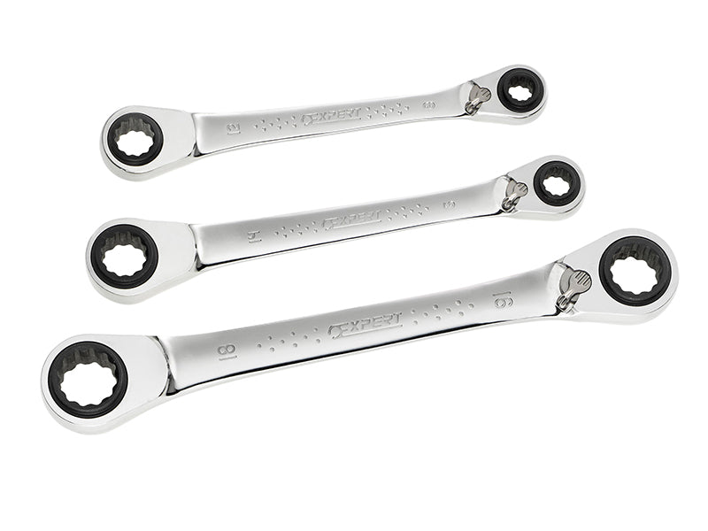 Expert BRIE111115B Quadbox Spanner Set, 3 Piece