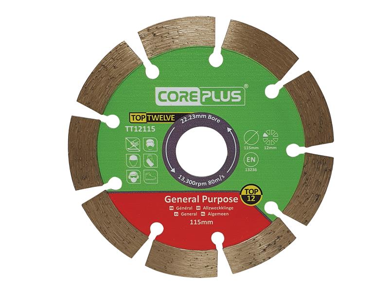 CorePlus CORDBTT12115 Top Twelve General Purpose Diamond Blade