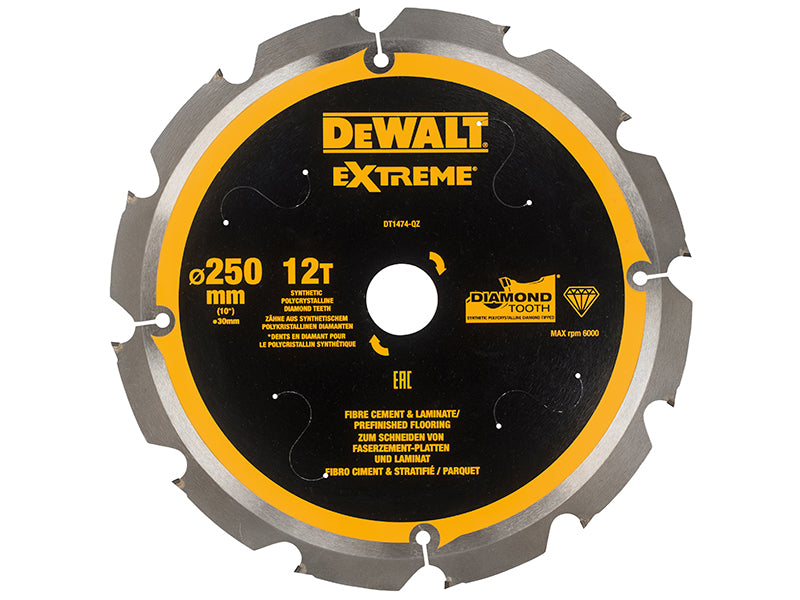 DEWALT DEWDT1474QZ Extreme PCD Fibre Cement Saw Blade