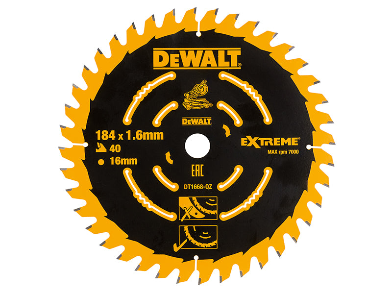 DEWALT DEWDT1668QZ Cordless Mitre Saw Blade For DCS365