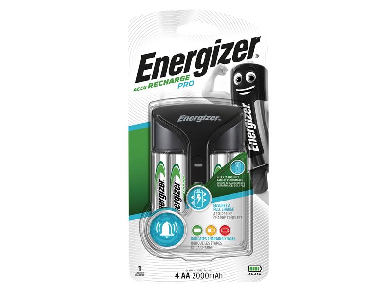 Energizer® ENGPROCHARGE Pro Charger plus 4 x AA 2000 mAh Batteries