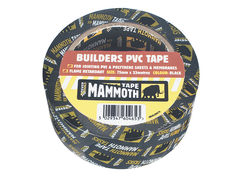 Everbuild Sika EVB2BTBK50 Builders PVC Tape B