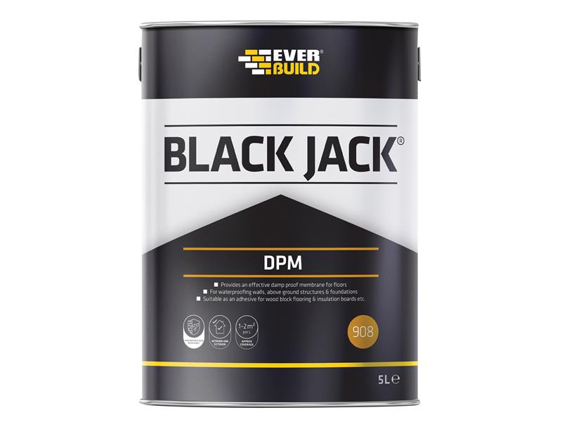 Everbuild Sika EVB90805 Black Jack® 908 D.P.M. 5 litre