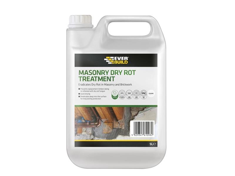 Everbuild Sika EVBLJROT05 Masonry Dry Rot Treatment 5 litre