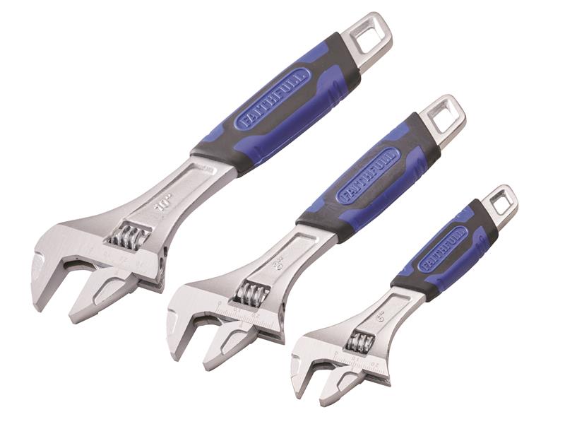 Faithfull FAIAS3PCA Adjustable Spanner Set, 3 Piece