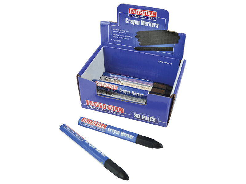 Faithfull FAICMBLK30 Crayon Marker (CDU 30)