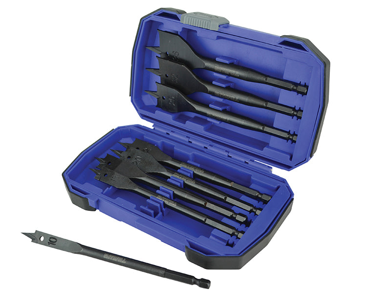 Faithfull FAIFBSET8 Impact Rated Flat Bit Set, 8 Piece