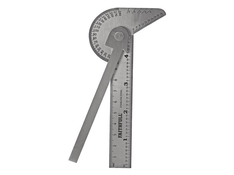 Faithfull FAIGAUGEMULT Multi Purpose Angle Protractor 100mm (4in)