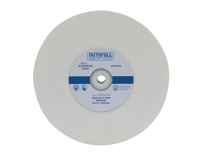 Faithfull FAIGW15020WG Grinding Wheels, White Aluminium Oxide