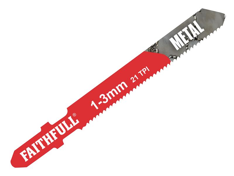 Faithfull FAIJBT118A 8009-HSS Metal Cutting Jigsaw Blades Pack of 5 T118A