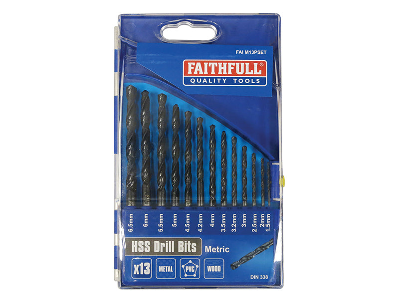 Faithfull FAIM13PSET HSS Drill Bit Set, Metric