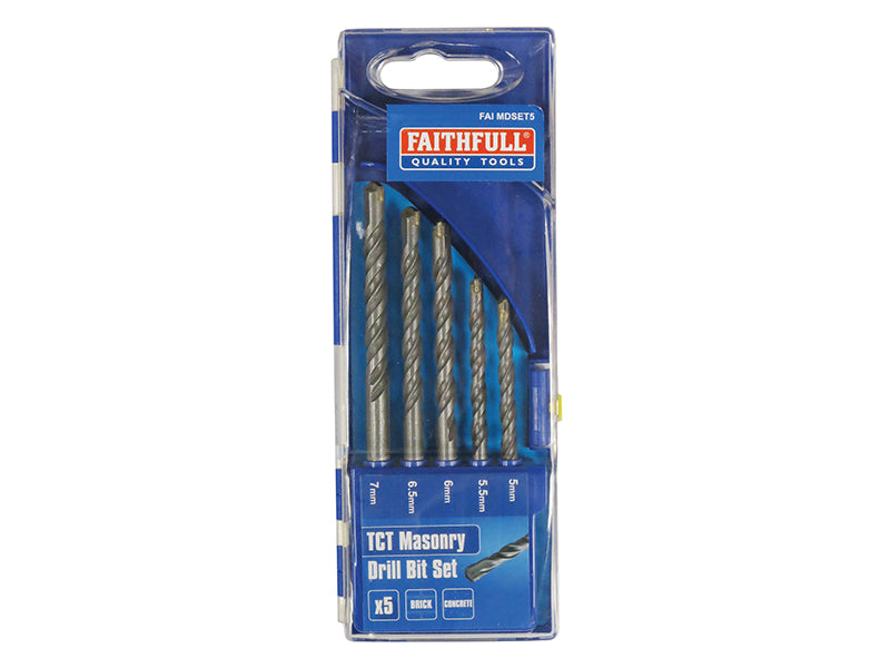 Faithfull FAIMDSET5 Standard Masonry Drill Set