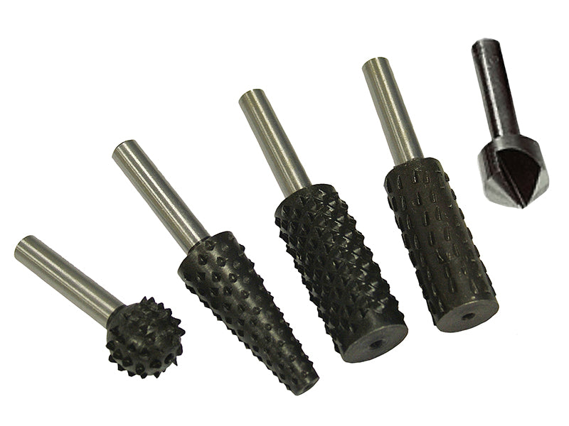 Faithfull FAIRRSET5 Rotary Rasps (4) & Countersink (1) Set