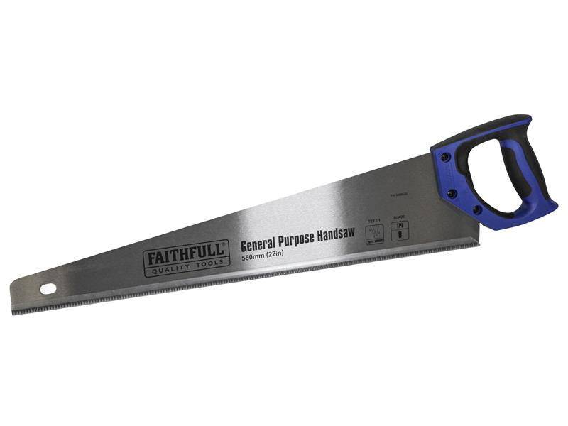 Faithfull FAISAWG22 General-Purpose Hardpoint Handsaw 550mm (22in) 8 TPI