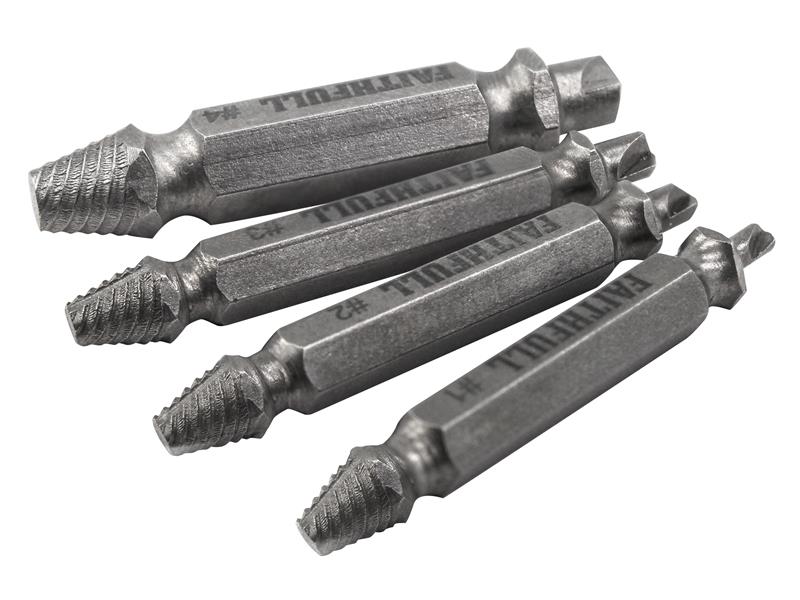 Faithfull FAISBEXTRACT Screw Extractor Set, 4 Piece