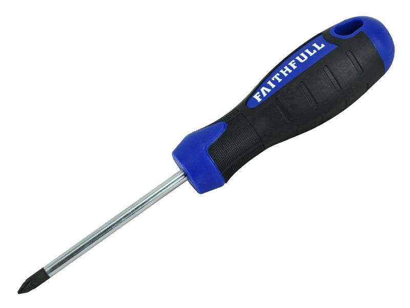 Faithfull FAISDPZ1 Soft Grip Screwdriver, Pozidriv