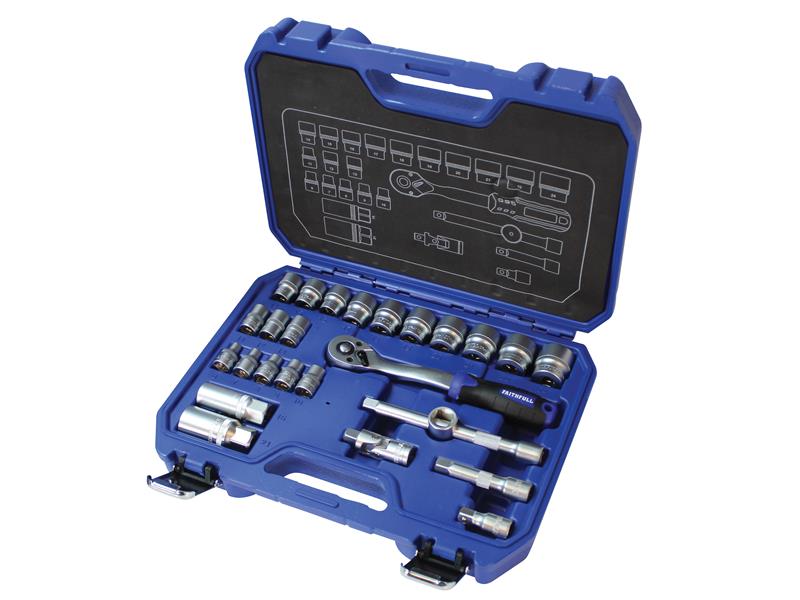Faithfull FAISOC3826MN 3/8in Drive Socket Set, 26 Piece
