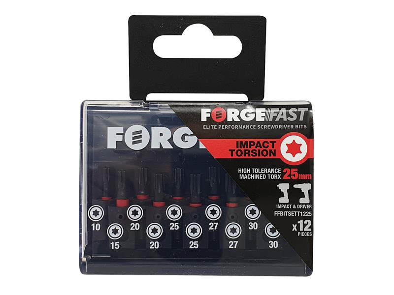 ForgeFix FORFFBST12 ForgeFast TORX® Compatible Impact Bit Set, 12 Piece