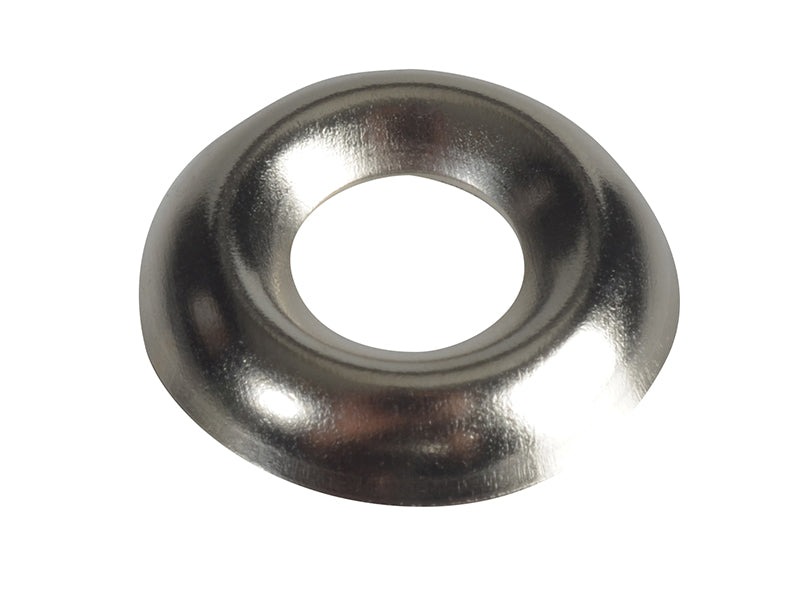 ForgeFix FORSCW6N Screw Cup Washers, Nickel Plated