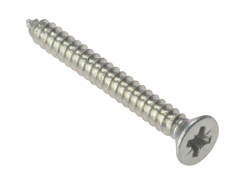 ForgeFix FORSTCK124Z Self-Tapping Screws, Pozi, CSK, ZP