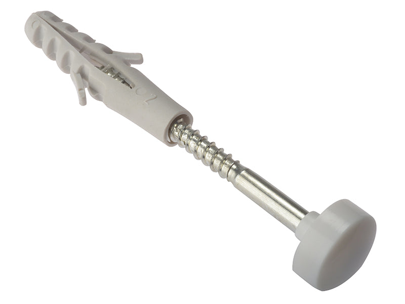 ForgeFix FORWCFK680 W.C. Fixing Kit White Cap M6 x 80mm (1 Pair)