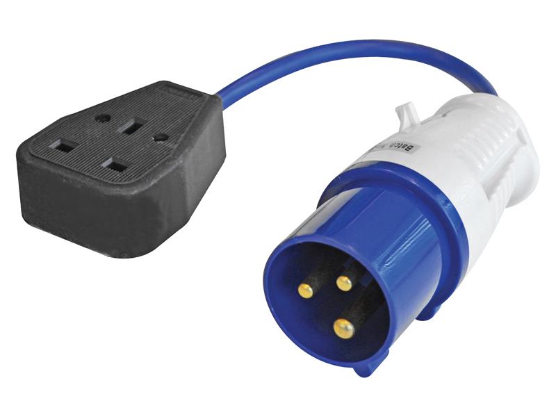 Faithfull Power Plus FPPFLYLEAD Fly Lead 240V 3-Pin Plug to 240V 3-Pin Socket & 35cm Lead