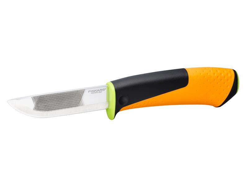 Fiskars FSK1023619 Heavy-Duty Knife with Sharpener