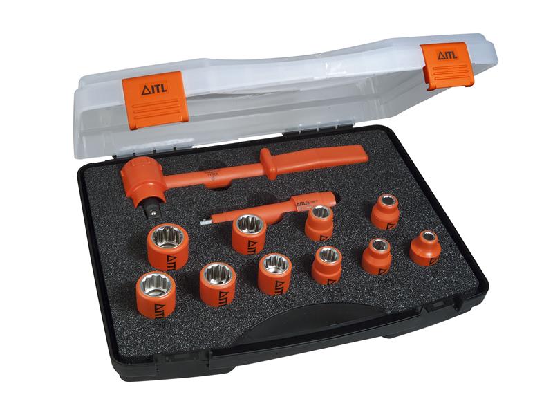 ITL Insulated ITL03100 Insulated Socket Set of 12 1/2in Drive