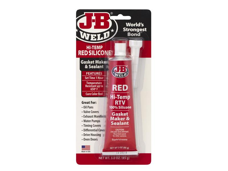 J-B Weld JBW31314UK Hi-Temp Silicone Gasket Maker & Sealant Red 85g