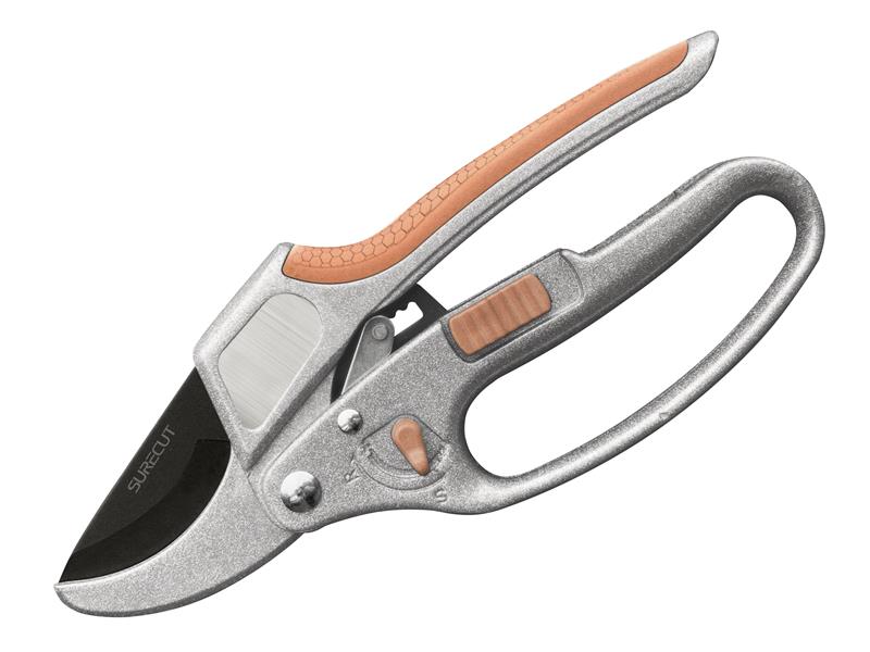 Kent & Stowe K/S70100606 SureCut Hardwood Anvil Ratchet Secateurs