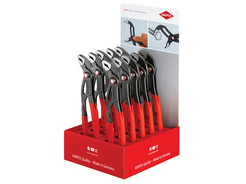 Knipex KPX001801V25 Knipex Cobra® Quickset Waterpump Pliers Counter Display (10 x KPX8721250)