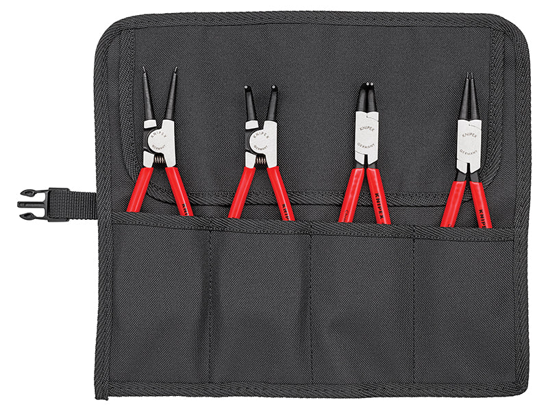 Knipex KPX001956 Circlip Pliers Set in Roll, 4 Piece