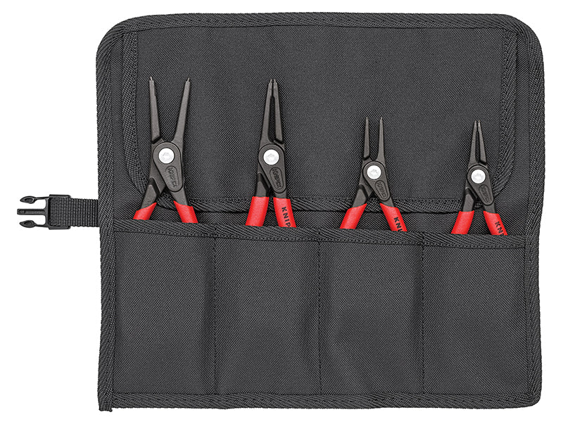 Knipex KPX001957 Precision Circlip Pliers Set in Roll, 4 Piece