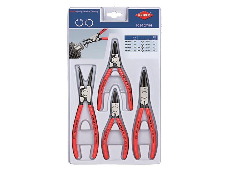 Knipex KPX002003V02 Circlip Plier Set, 4 Piece