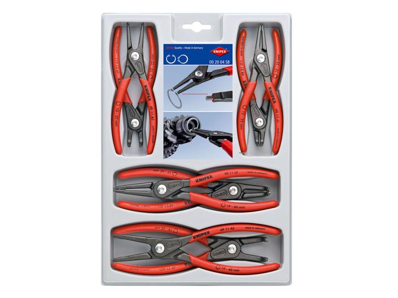 Knipex KPX002004SB Precision Circlip Plier Set, 8 Piece