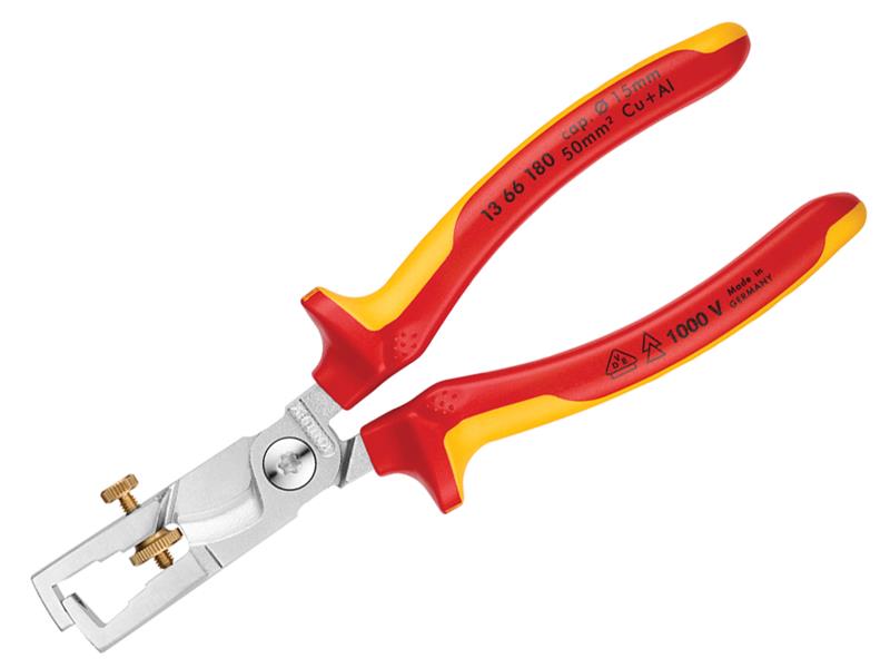 Knipex KPX1366180 VDE StriX Insulation Stripper with Cable Shears 180mm