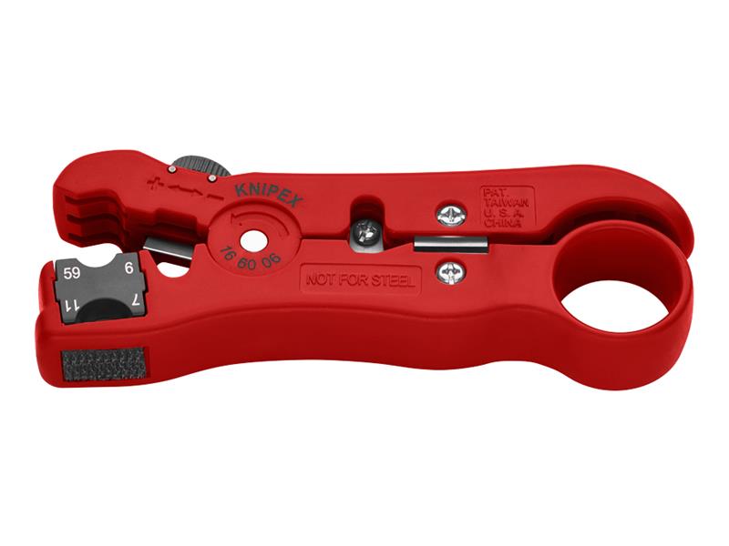 Knipex KPX166006SB Wire Stripping Tool for Coax And Data Cable